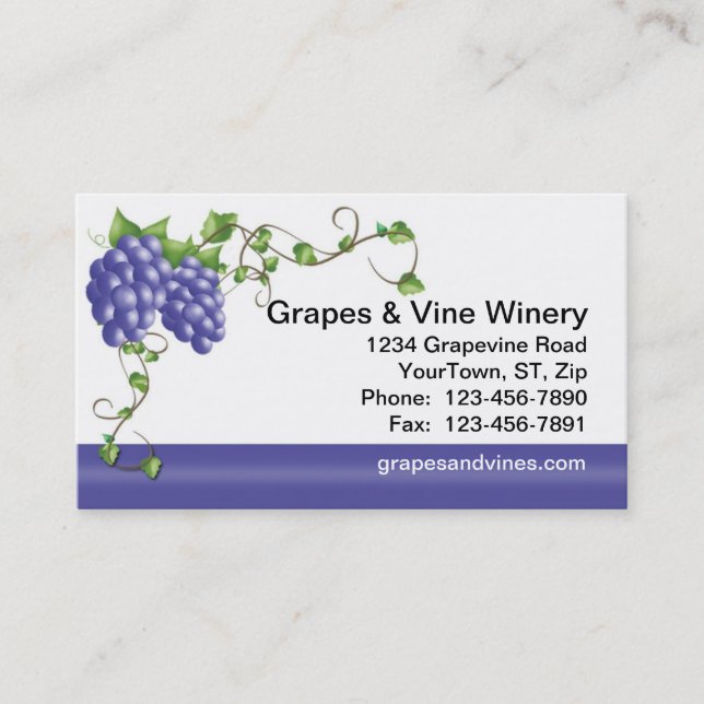 Grapes & Vine Business Card (Front)