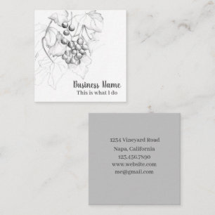 Grapes Vines Vineyard Wine Square Business Card