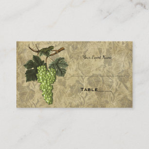 Grapes Vineyard Elegant Wedding Table Seating Card