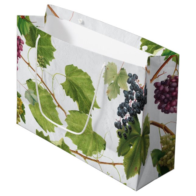 Grapes Vineyard Mediterranean Greek Island  Large Gift Bag (Front Angled)