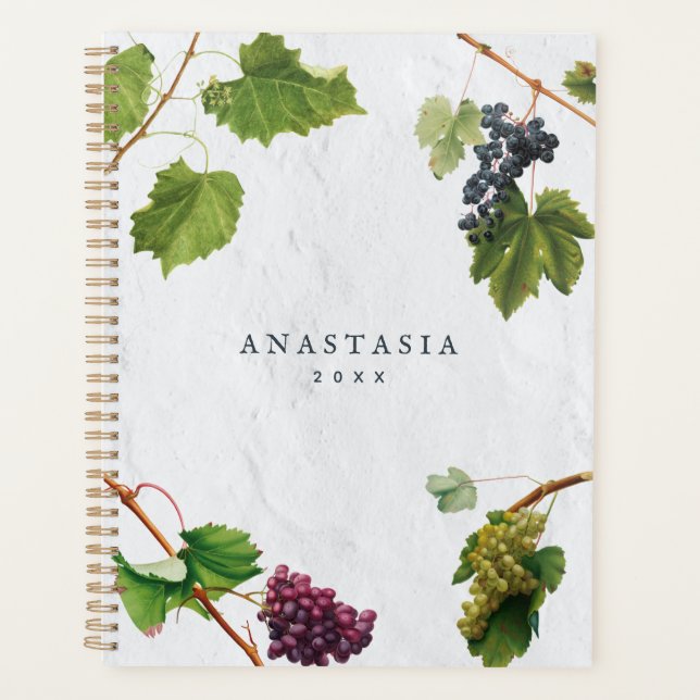 Grapes Vineyard Mediterranean Greek Island  Planner (Front)
