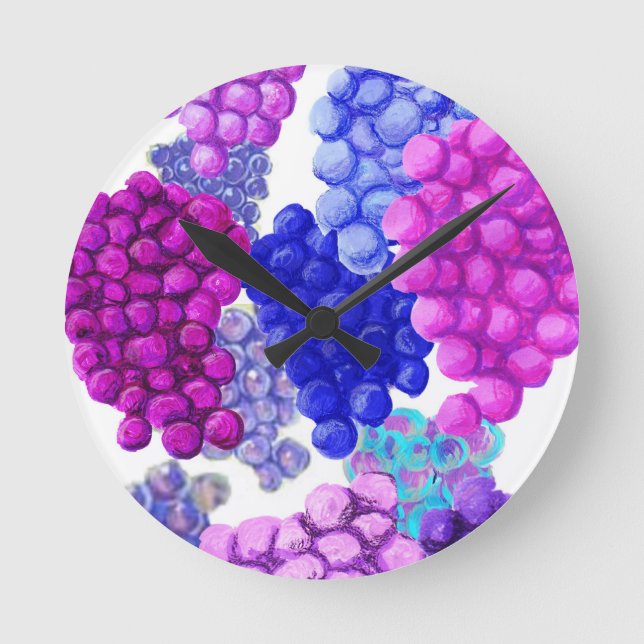 Grapes Wall Clock (Front)