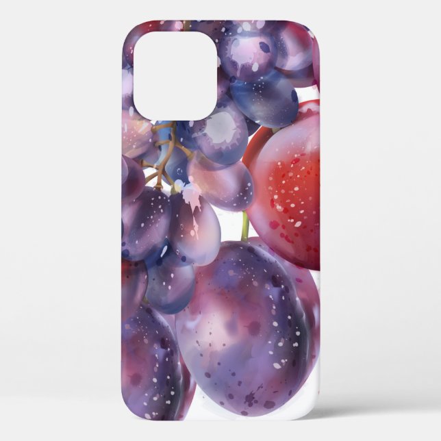 Grapes watercolor card Case-Mate iPhone case (Back)