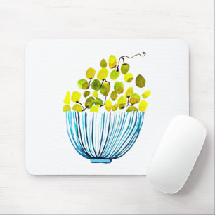 Grapes watercolor cute fruit mouse pad