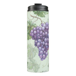 Grapes Watercolor, Fruit Seamless Pattern. Thermal Tumbler