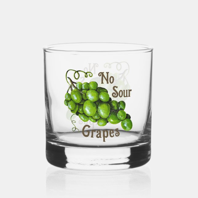Grapes Whiskey Glass (Front)