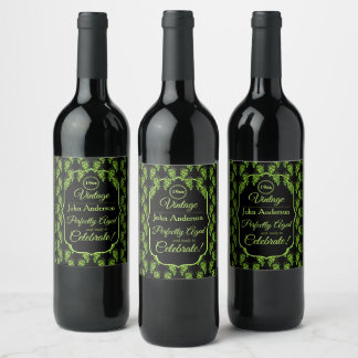 Grapes Wine Bottle Drink Label