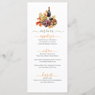 Grapes & Wine Holidays Themed Menu