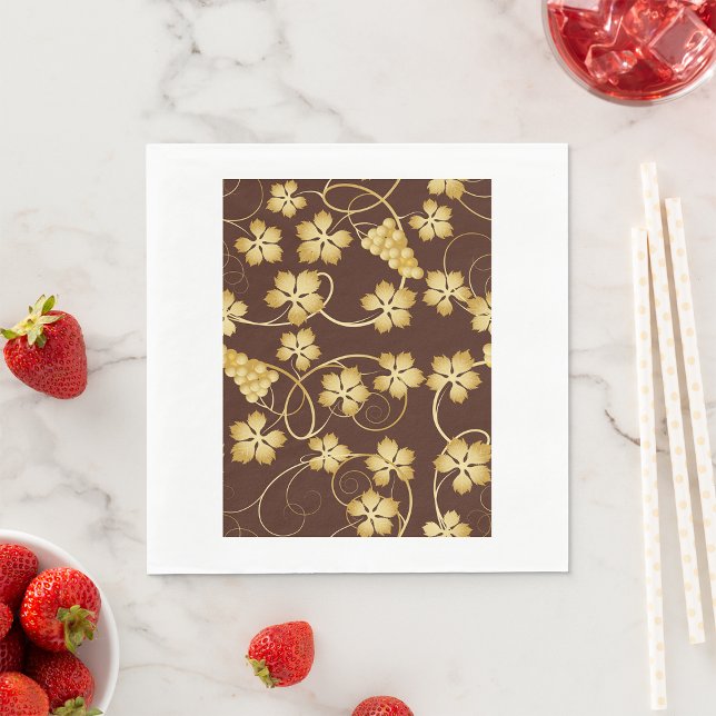 Grapevine Background Paper Napkins (Creator Uploaded)