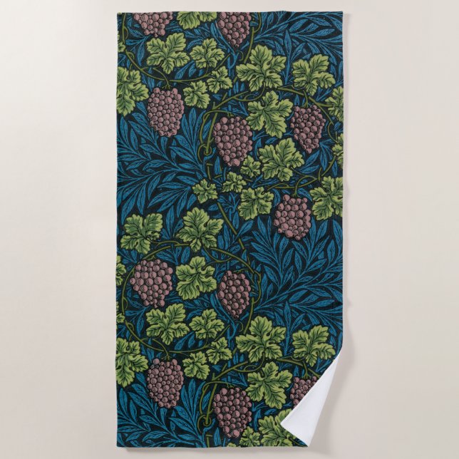Grapevine (by William Morris) Beach Towel (Front)