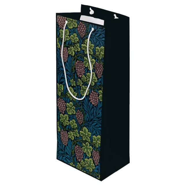Grapevine (by William Morris) Wine Gift Bag (Back Angled)