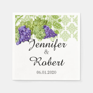 Grapevine Garden Wedding Napkin