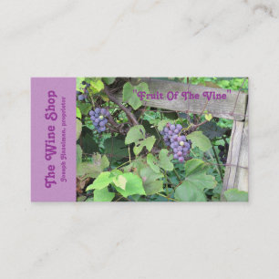 "Grapevine, Grapes, Fence" (photog.) Customisable Business Card
