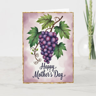 Grapevine Mothers Day Illustration Card