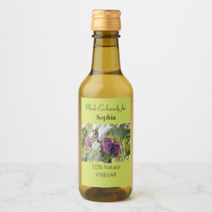 Grapevine Purple And Green Vinegar Bottle Label