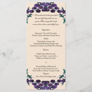 Grapevine Wreath Wedding Menu