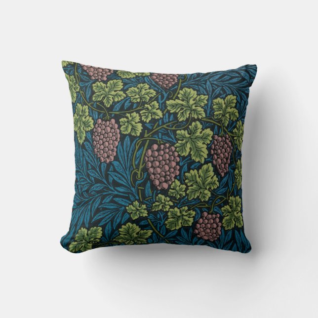  Grapevines with clusters of pink grapes  Cushion (Front)