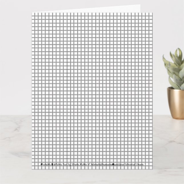 Graph Line Grid For Math / Drawing Paper Printable Card (Small Plant)