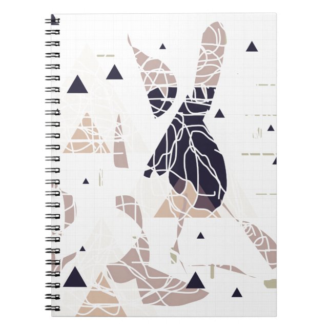 graph paper triangle soft design by SIRAdesign Spiral Notebook (Front)