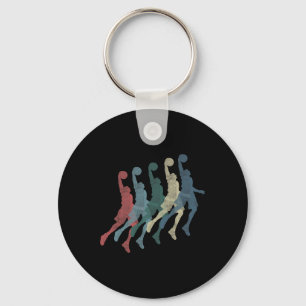 Graphic 365 Basketball Sport Vintage Retro Gift -  Key Ring