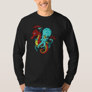Graphic 365 Halloween Costume Octopus Seahorse T-Shirt