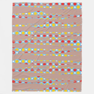 Graphic and abstract horizontal lines fleece blanket
