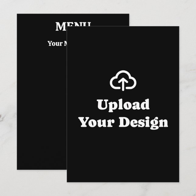Graphic and Text Design Menu (Front/Back)