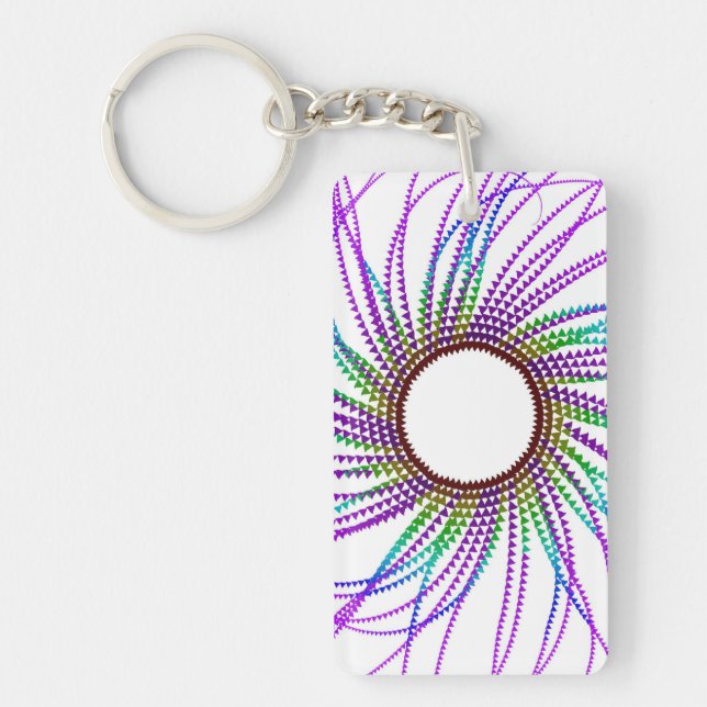 Graphic Art Circle Keychain (Front)