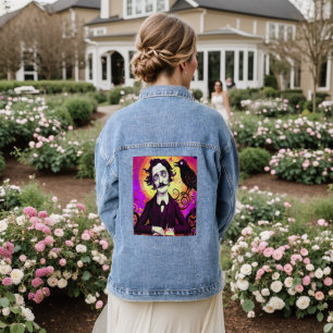 Graphic Art Edgar Allan Poe Poetry Literature Denim Jacket