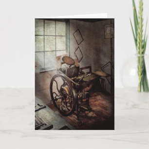 Graphic Artist - The humble printing press Card