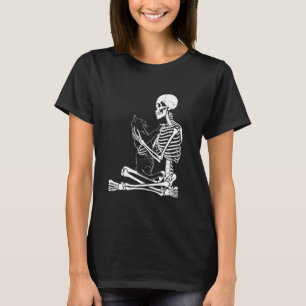 Graphic Arts Kitty Skeleton Halloween Costume Skul T-Shirt