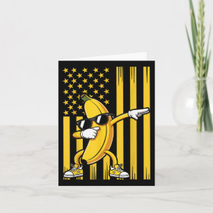 Graphic Banana American Usa Flag Dabbing Banana 4t Card