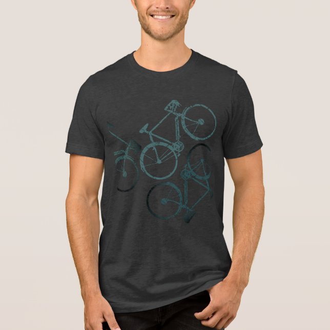 Graphic Bicycles Cool Bike Inspired  Tri-Blend Shirt (Front)