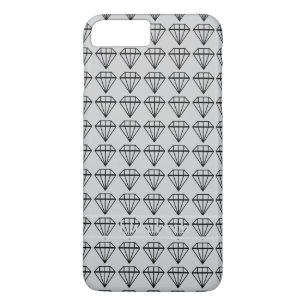 Graphic Black Diamond Initial Personalised Silver Case-Mate iPhone Case
