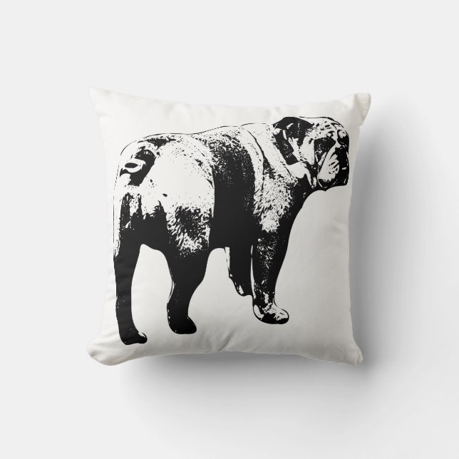 Graphic Bulldog, Cozy Edge Cushion (Front)