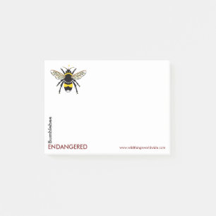 Graphic BUMBLEBEE - Endangered insects -Notes Post-it Notes