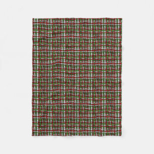 Graphic Burlap Woven Strings Christmas Fleece Blanket