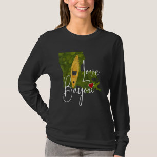 Graphic Cajun Vintage Styles Bayou Love Black Hist T-Shirt