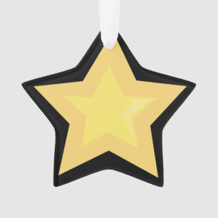 GRAPHIC CARTOON STAR CHRISTMAS HOLIDAY ORNAMENT