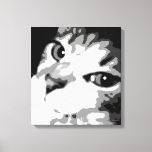 Graphic Cat on Canvas