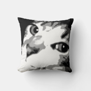 Graphic Cat Throw Pillow