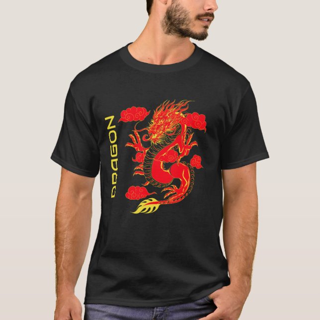 Graphic Chinese Dragon Style T-Shirt (Front)