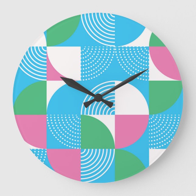 Graphic circles: vintage seamless motif. large clock (Front)