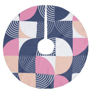 Graphic Circles Vintage Seamless Pattern Brushed Polyester Tree Skirt