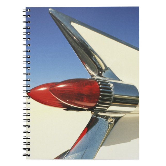 Graphic: Close-up of fin and taillight on Spiral Notebook (Front)