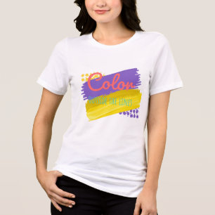 Graphic "Colour Outside the Lines" Inspirational  Tri-Blend Shirt