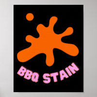 Graphic Colourful Bbq Stain Art 