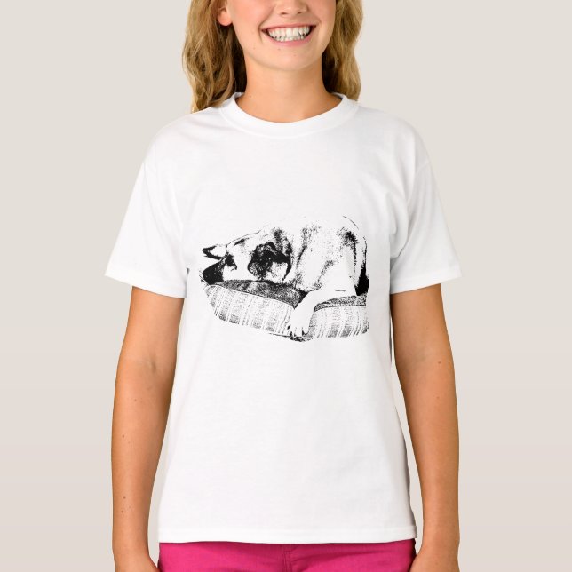 Graphic Comfort, Lounging Dog Tee (Front)