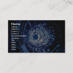 Graphic computer circuit tunnel business card