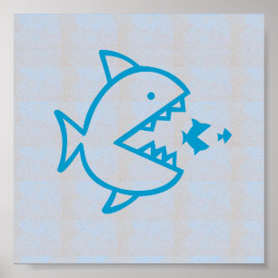 Graphic decorations Sea Beach FISH EAT FISH